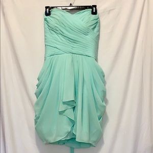 Women Chiffon Mint Green Formal Dress: Size 8-10